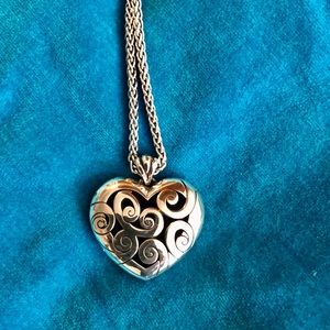 Silver Heart pendant necklace by Brighton